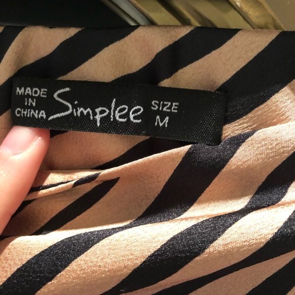 Zebra Print Satin Skirt - Picture 4 of 4